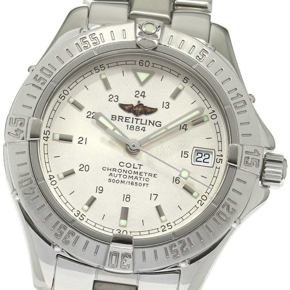 BREITLING Colt Ocean A17350 Date Silver Dial Automatic Men's Watch_866989